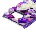 Samsung Galaxy Note 5 - Luxury Handmade Bling Bling 3D Rhinestone Crystal Protective Hard Clear Phone Cover Case - Purple Butterfly